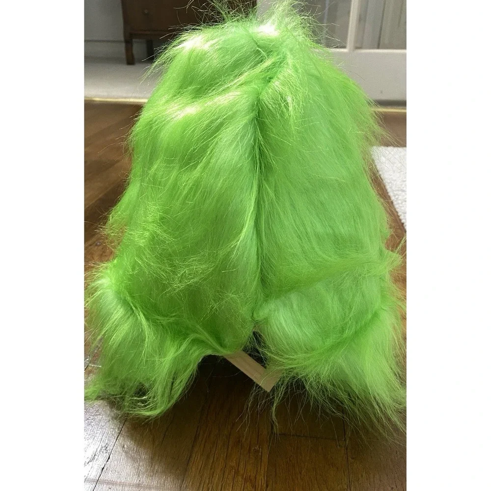Grinch Mask Full Face With Fur Realistic Costume Adult Halloween Party Holiday